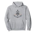 Anchor And Diamond Shape Line Art Tattoo Hoodie - Trendy Graphic Unisex - T-Shirt, Sweatshirt, Hoodie