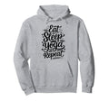 Eat Sleep Yoga Repeat Meditation Hoodie - Minimalist Print for Adults - T-Shirt, Sweatshirt, Hoodie