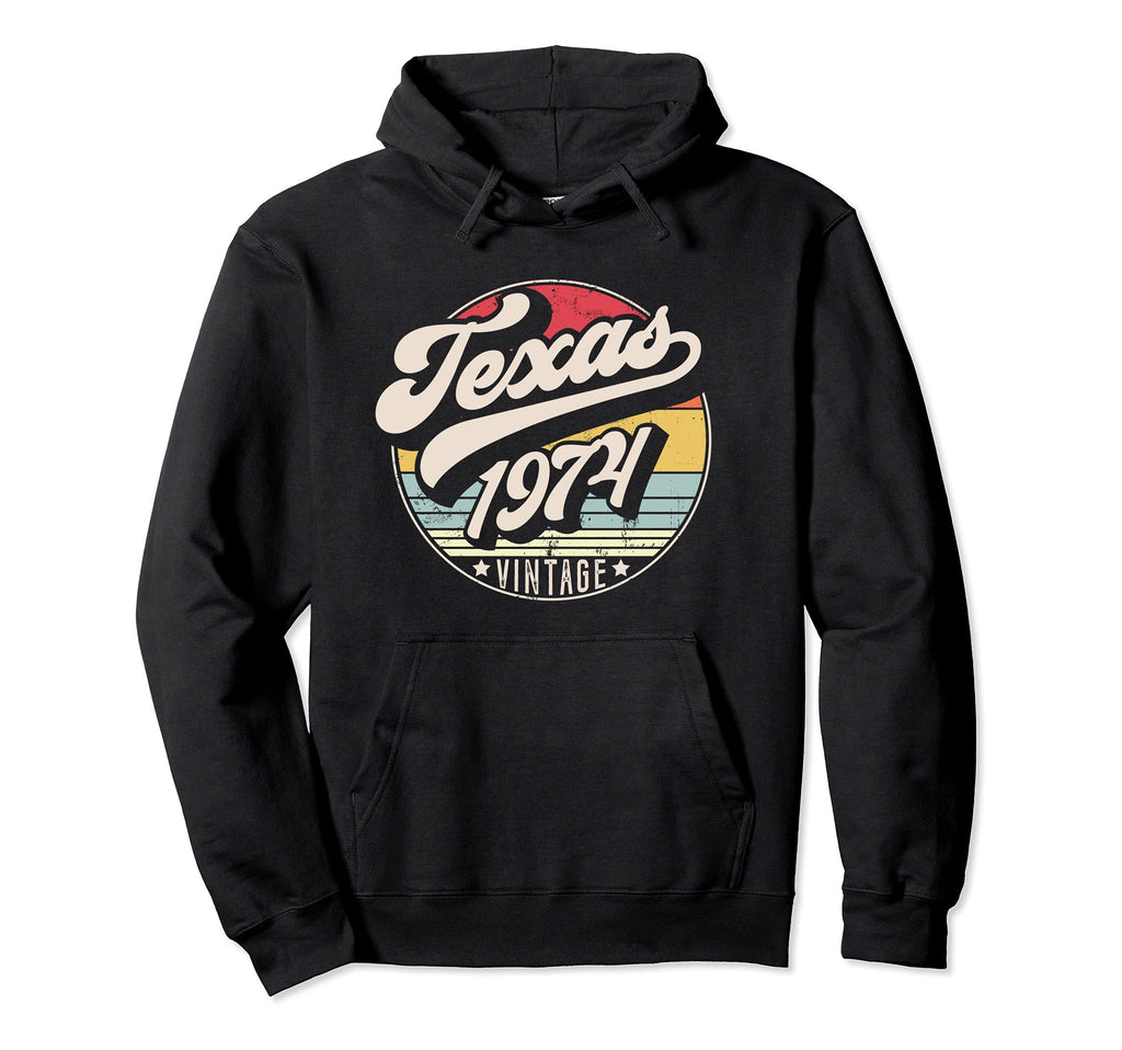 Texas 1974 Birthday Sunset Hoodie - Fun Novelty Design Men Women - T-Shirt, Sweatshirt, Hoodie