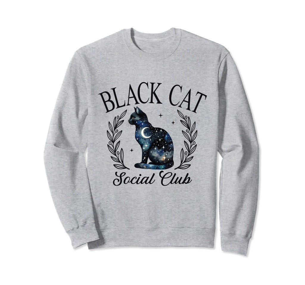 Black Cat Social Club Sweatshirt - Aesthetic Graphic Men Women - T-Shirt, Sweatshirt, Hoodie
