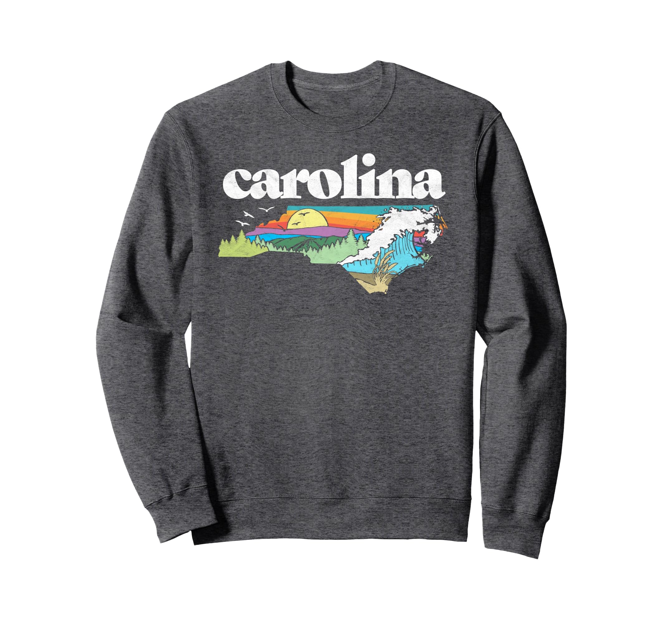 State North Carolina Outdoors Sweatshirt - Custom Art Print Men Women - T-Shirt, Sweatshirt, Hoodie
