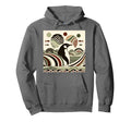 Cream Green Maroon Penguin Waves Art Hoodie - Minimalist Print Men Women - T-Shirt, Sweatshirt, Hoodie