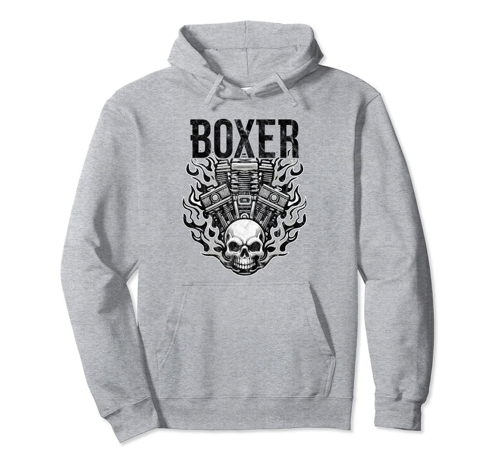 Boxer Engine Motorcyclist Two Cylinder Hoodie - Trendy Graphic Men Women - T-Shirt, Sweatshirt, Hoodie