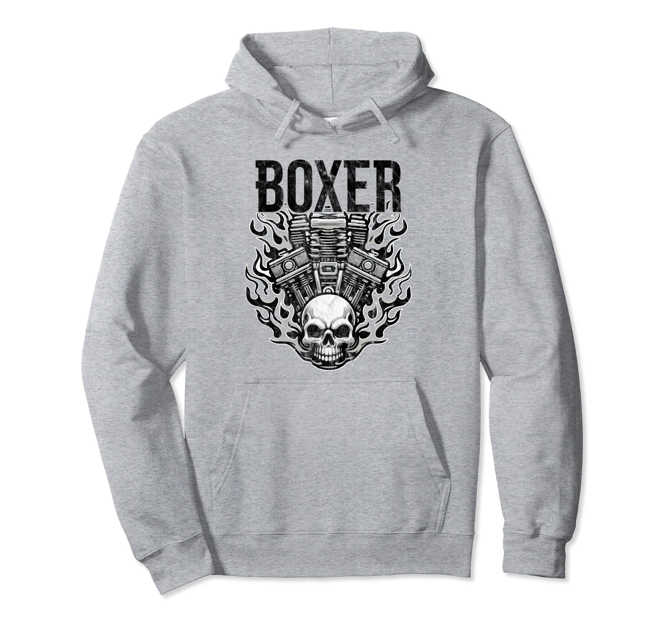 Boxer Engine Motorcyclist Two Cylinder Hoodie - Trendy Graphic Men Women - T-Shirt, Sweatshirt, Hoodie