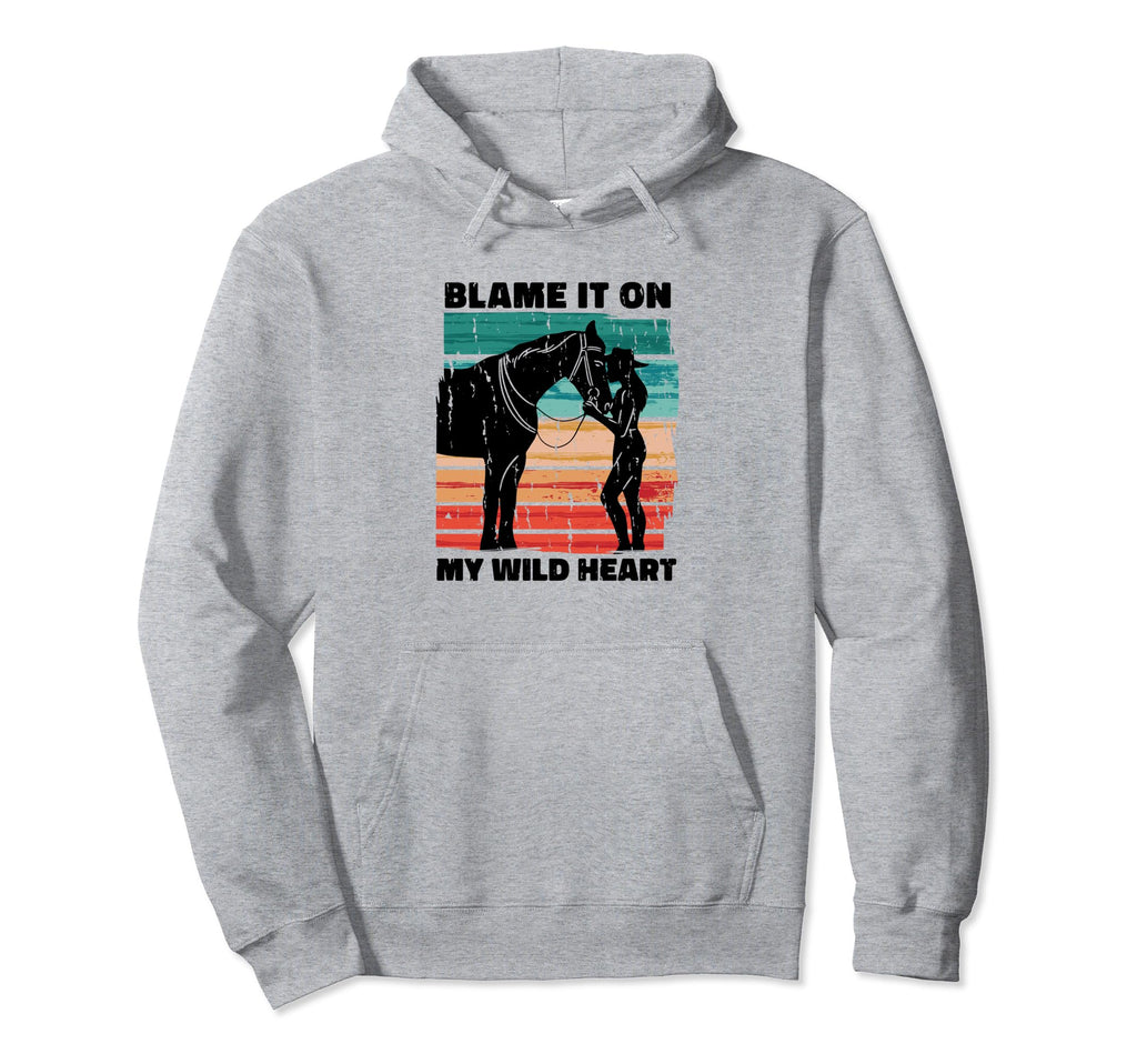 Wild Heart Western Cowgirl Horse Hoodie - Fun Novelty Design Men Women - T-Shirt, Sweatshirt, Hoodie