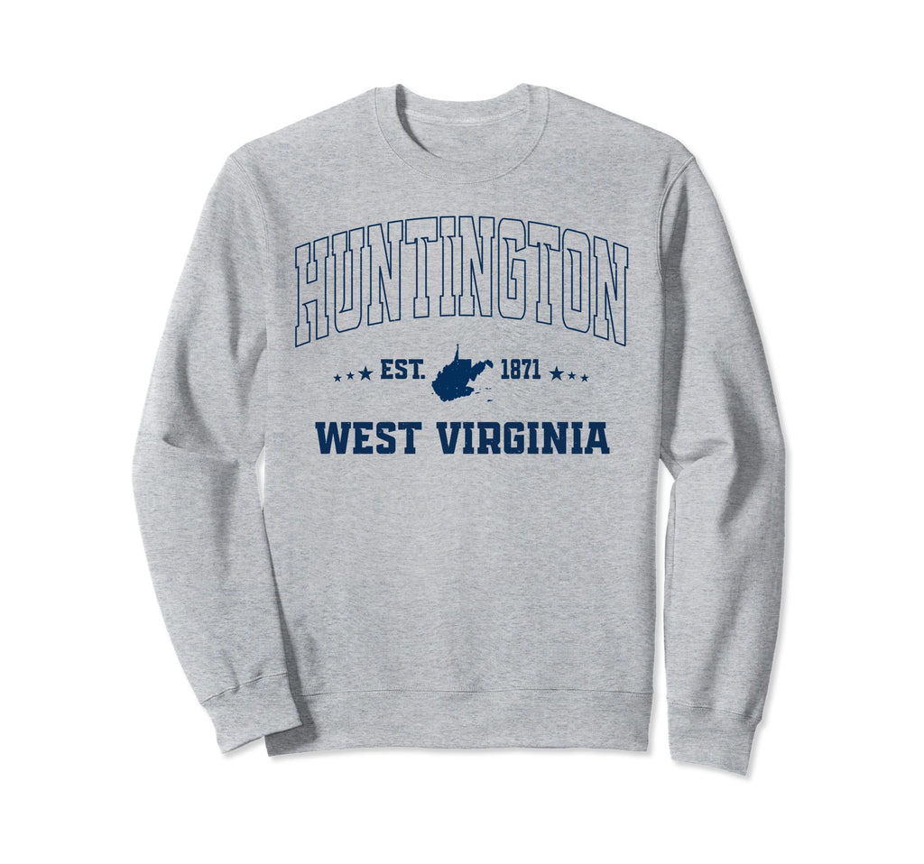 Huntington West Virginia Wv Navy Sweatshirt - Casual Everyday Wear Unisex - T-Shirt, Sweatshirt, Hoodie