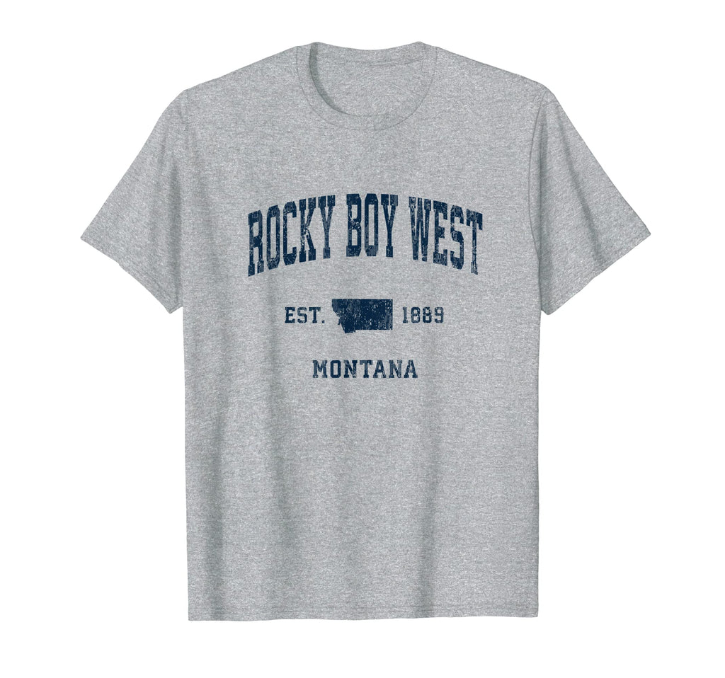 Rocky West Montana Mt Athletic Navy T-Shirt - Novelty Apparel Unisex - T-Shirt, Sweatshirt, Hoodie