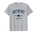 Rocky West Montana Mt Athletic Navy T-Shirt - Novelty Apparel Unisex - T-Shirt, Sweatshirt, Hoodie