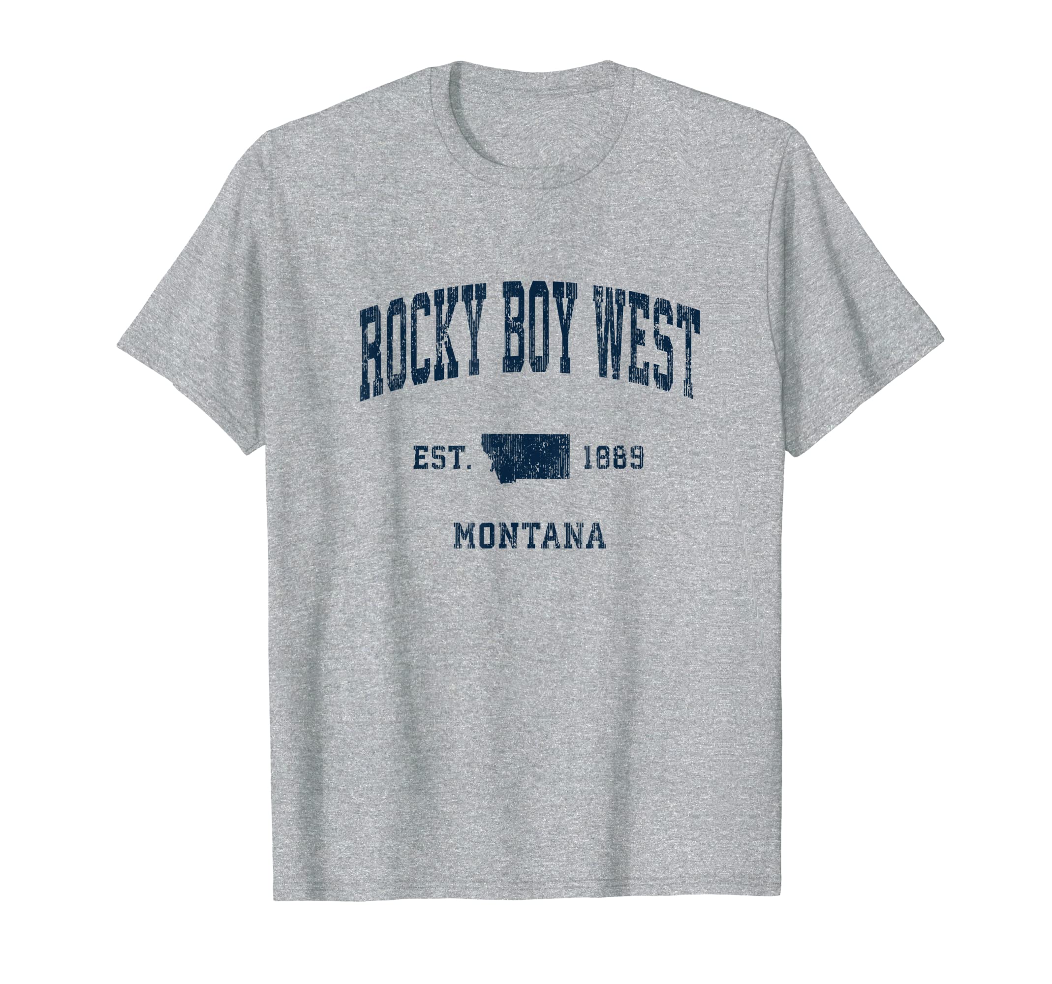 Rocky West Montana Mt Athletic Navy T-Shirt - Novelty Apparel Unisex - T-Shirt, Sweatshirt, Hoodie