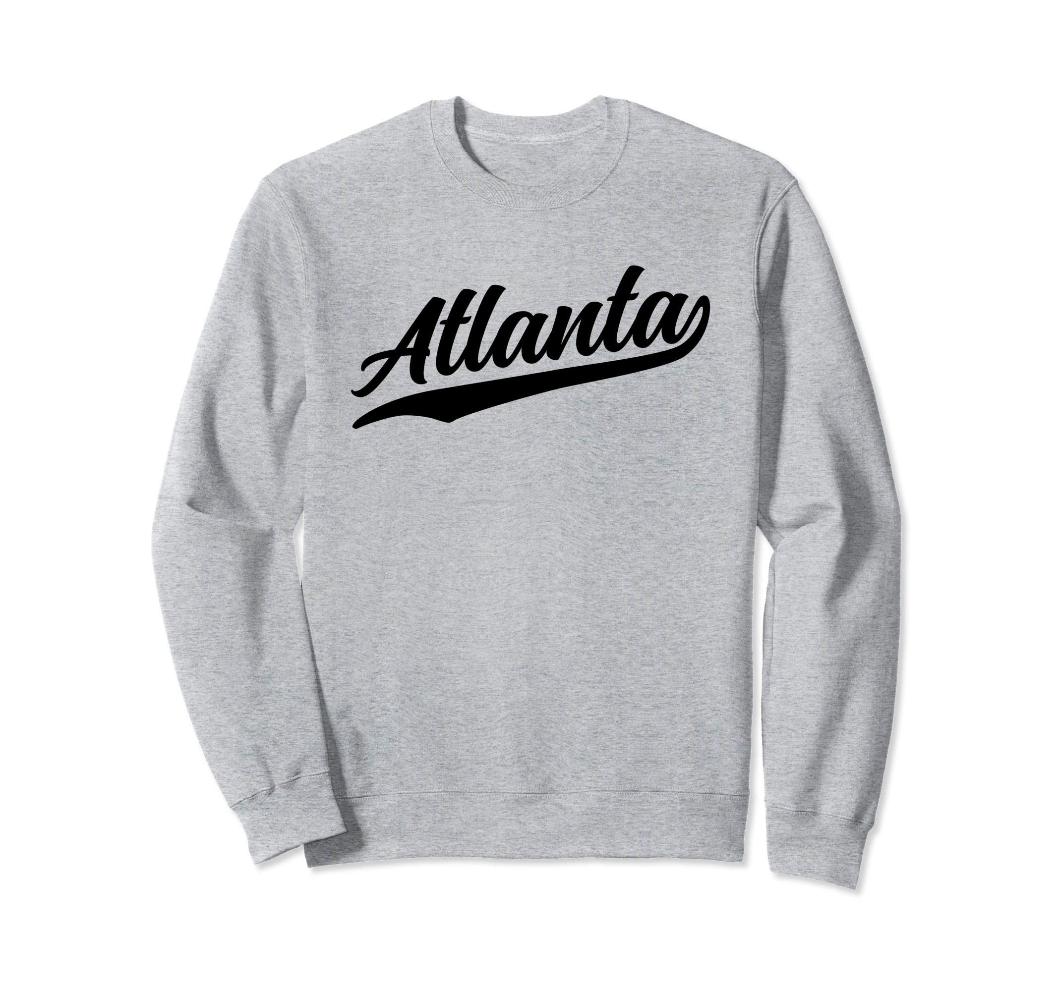 Atlanta Georgia 1970S Black Text Sweatshirt - Trendy Graphic Men Women - T-Shirt, Sweatshirt, Hoodie
