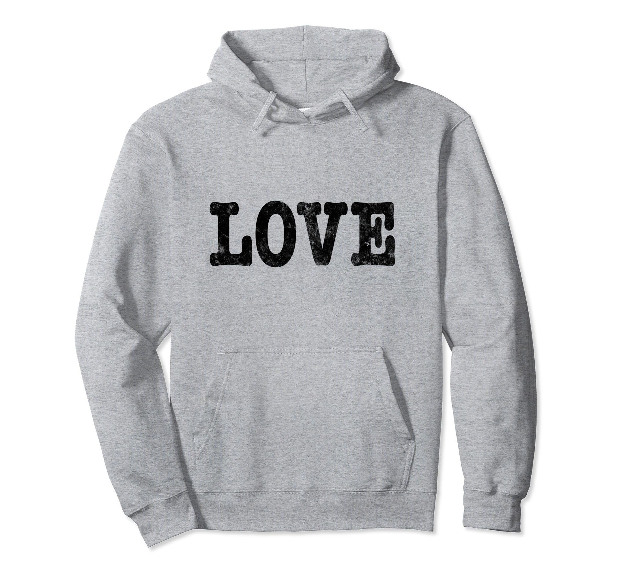 Love Lettering Text Grunge Hoodie - Custom Art Print for Adults - T-Shirt, Sweatshirt, Hoodie