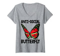 Womens Anti Social Butterfly Crazy T-Shirt - Novelty Apparel for Adults - T-Shirt, Sweatshirt, Hoodie