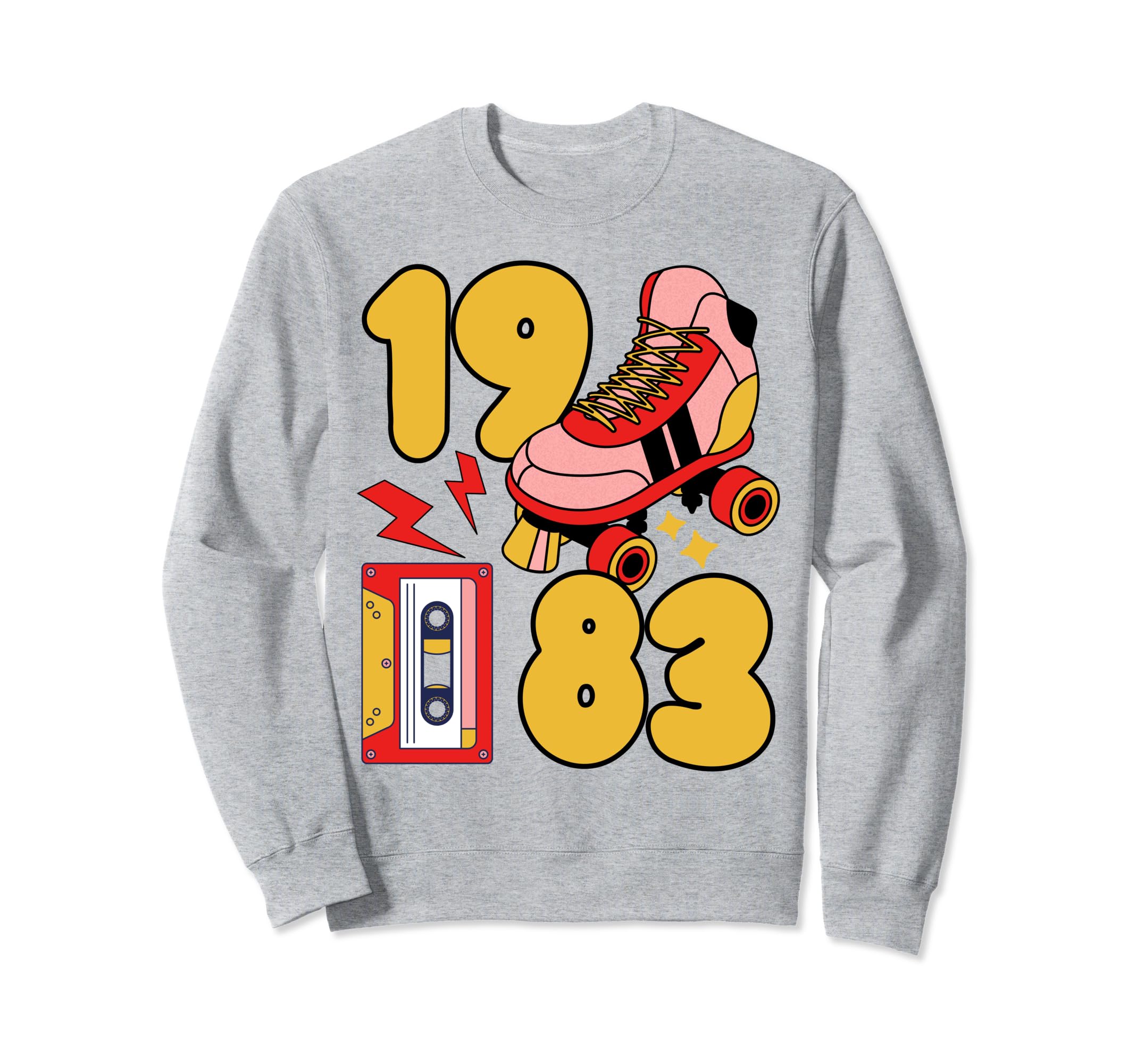 80S Vibes Mixed Tapes Roller Sweatshirt - Casual Everyday Wear Men Women - T-Shirt, Sweatshirt, Hoodie