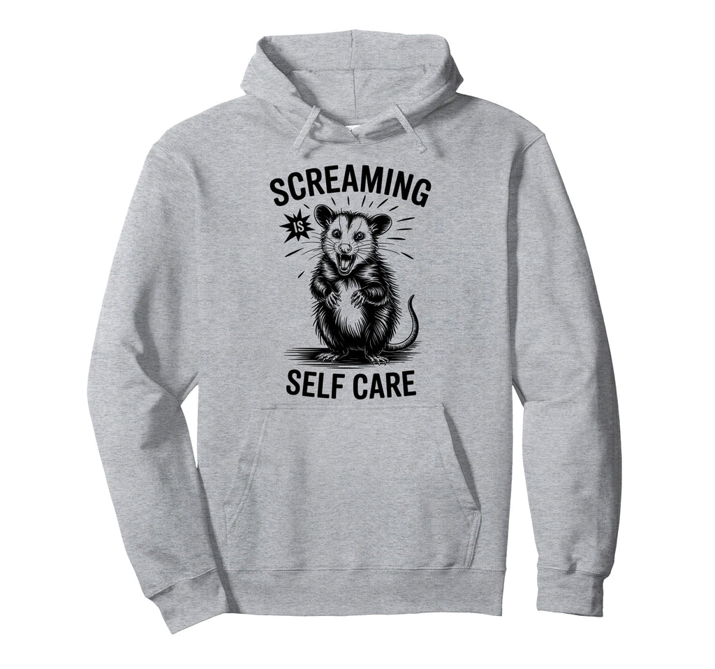 Funny Opossum Raccoon Screaming Hoodie - Casual Everyday Wear for Adults - T-Shirt, Sweatshirt, Hoodie