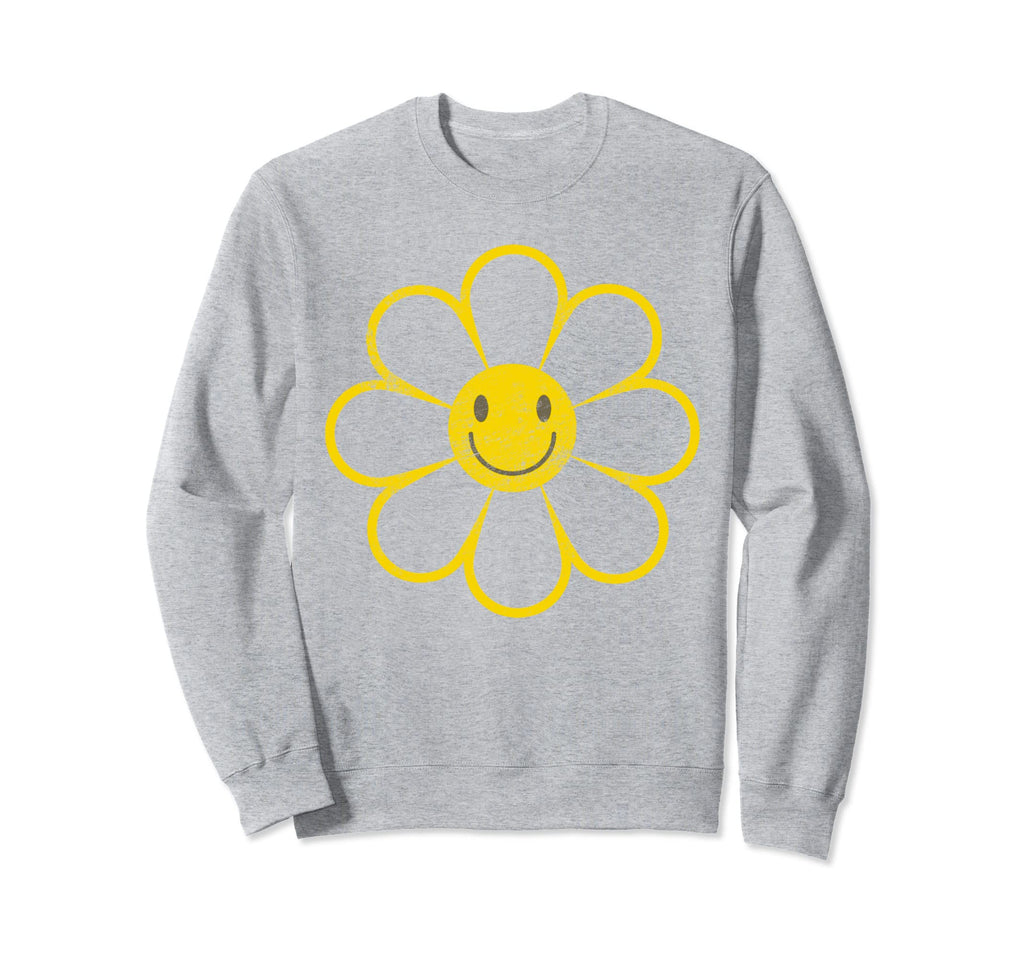 Flower Smile Face Sweatshirt - Novelty Apparel for Adults - T-Shirt, Sweatshirt, Hoodie