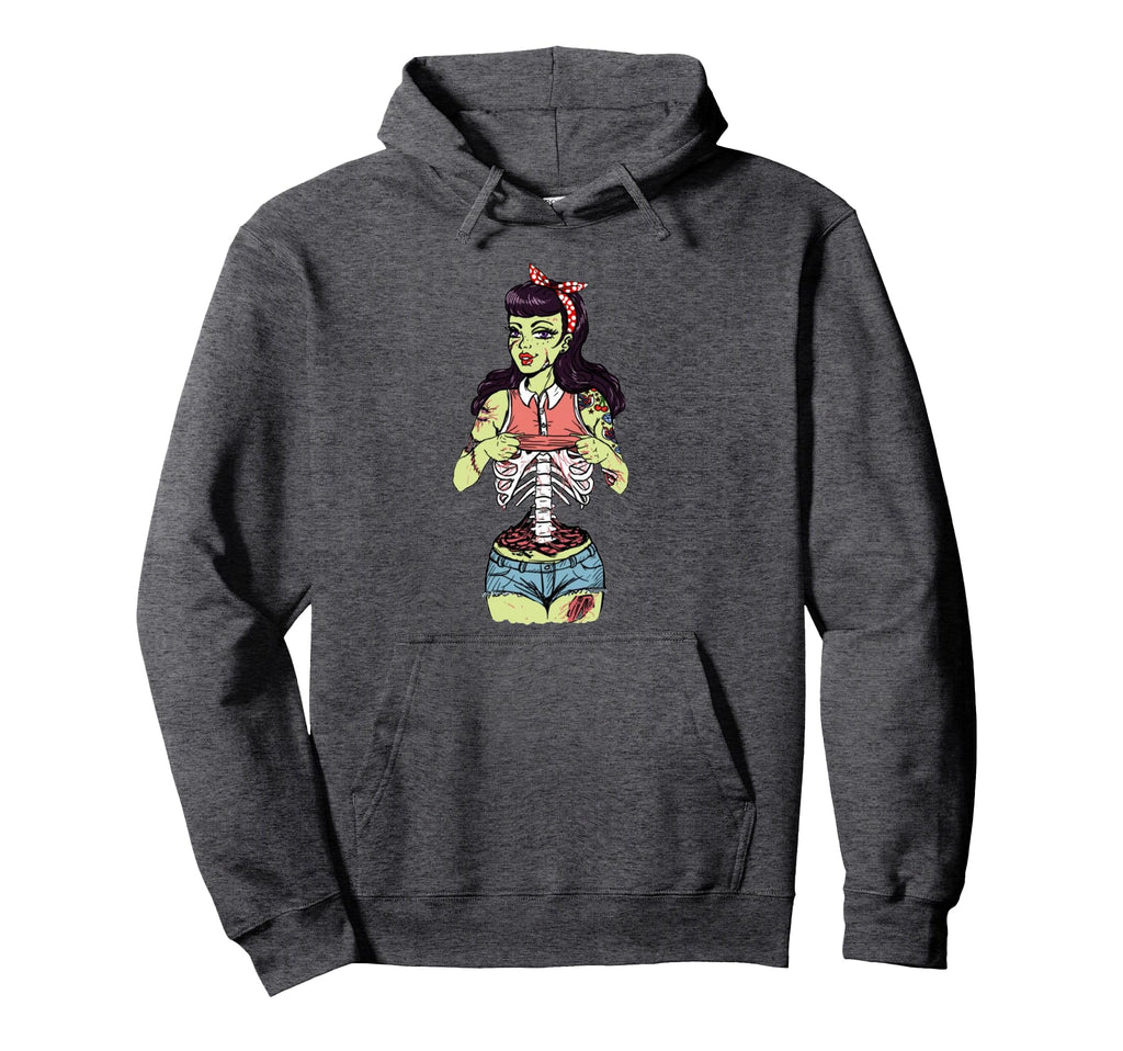 Zombie Pin Up Hoodie - Fun Novelty Design Men Women - T-Shirt, Sweatshirt, Hoodie
