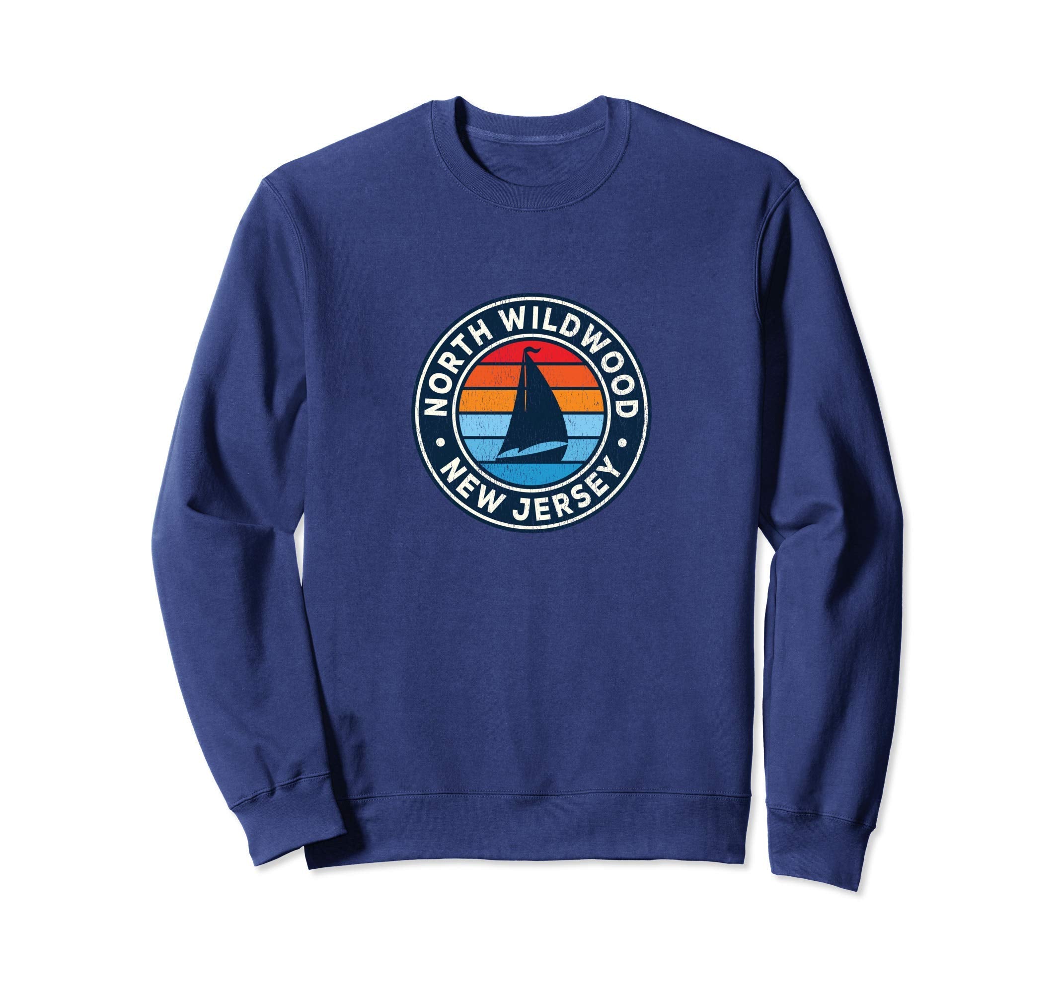 North Wildwood New Jersey Nj Sailboat Sweatshirt - Unique Graphic Unisex - T-Shirt, Sweatshirt, Hoodie