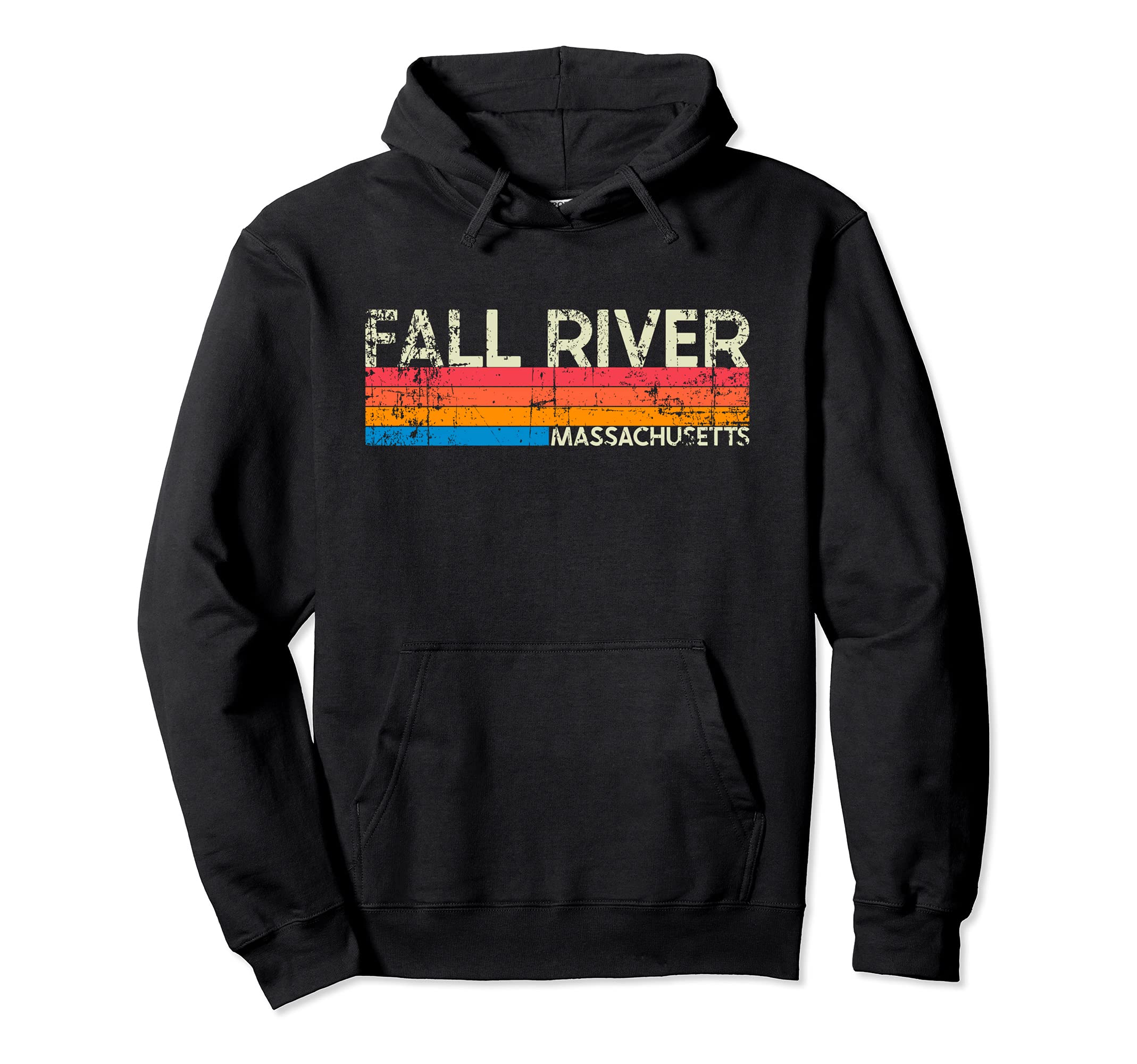 Fall River Massachusetts Distressed Hoodie - Fun Novelty Design Men Women - T-Shirt, Sweatshirt, Hoodie
