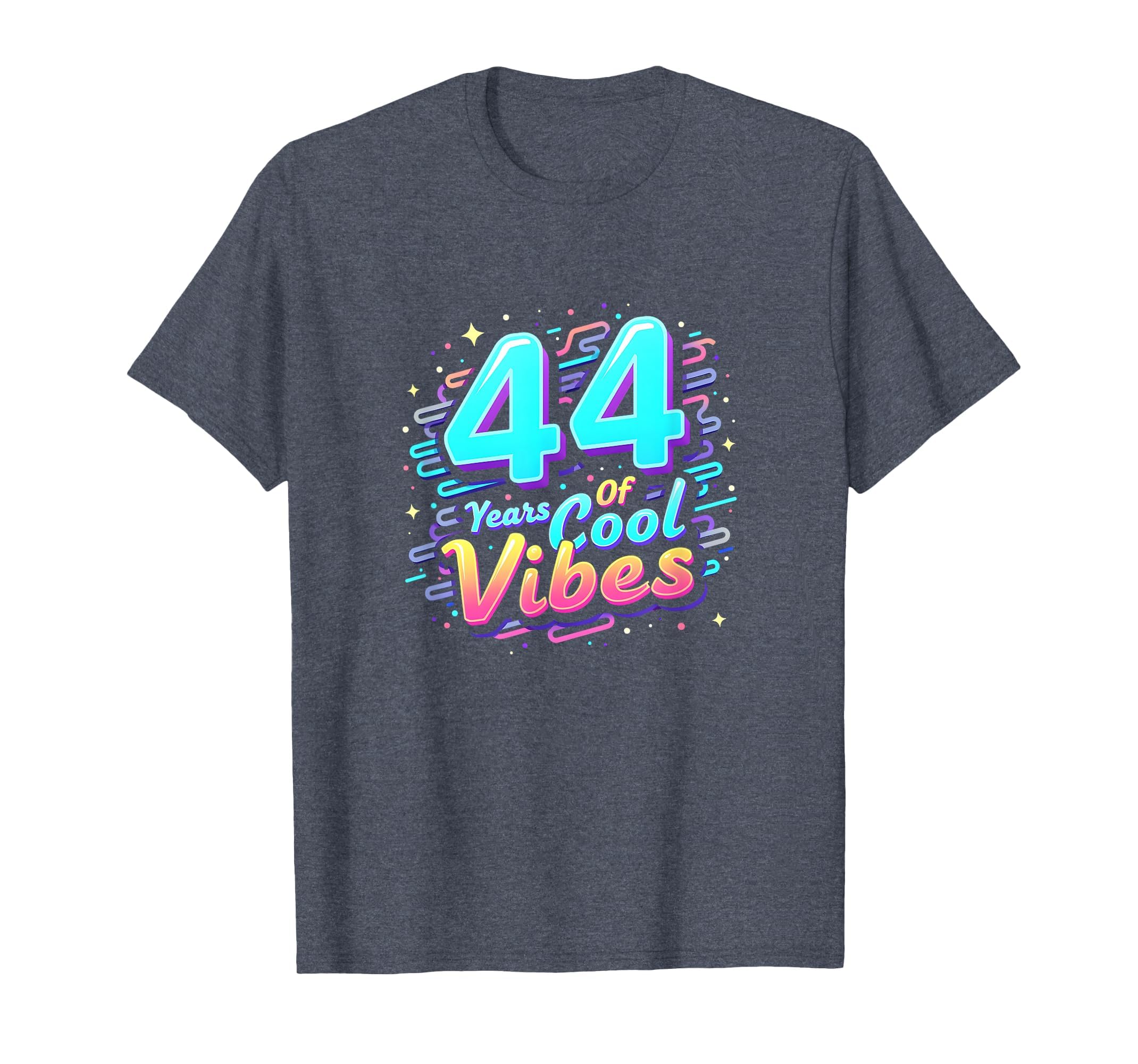 44 Years Vibes Birthday Gift Heather T-Shirt - Streetwear Style Men Women - T-Shirt, Sweatshirt, Hoodie