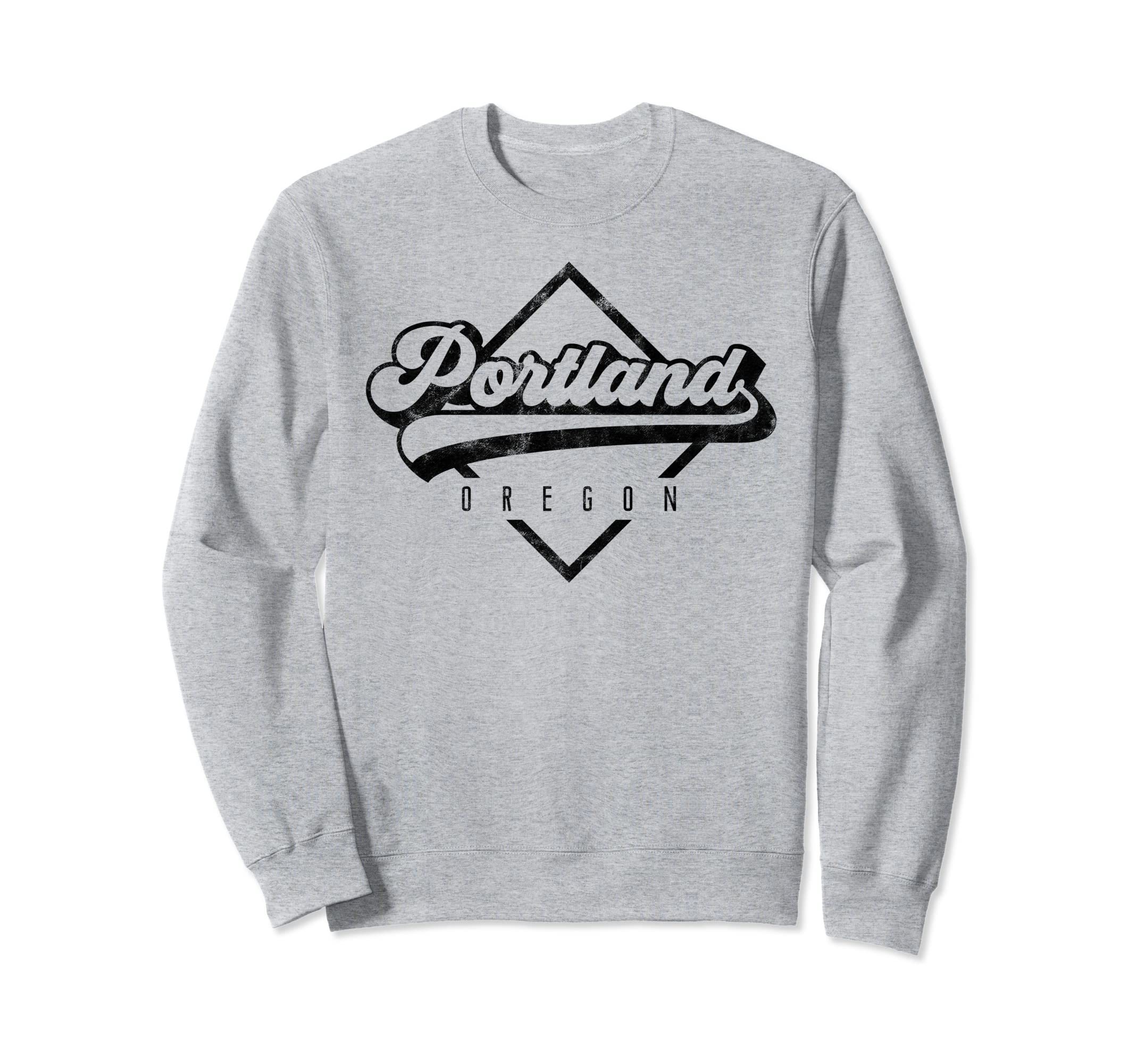 Portland Oregon Distressed 70S 80S Sweatshirt - Aesthetic Graphic Men Women - T-Shirt, Sweatshirt, Hoodie