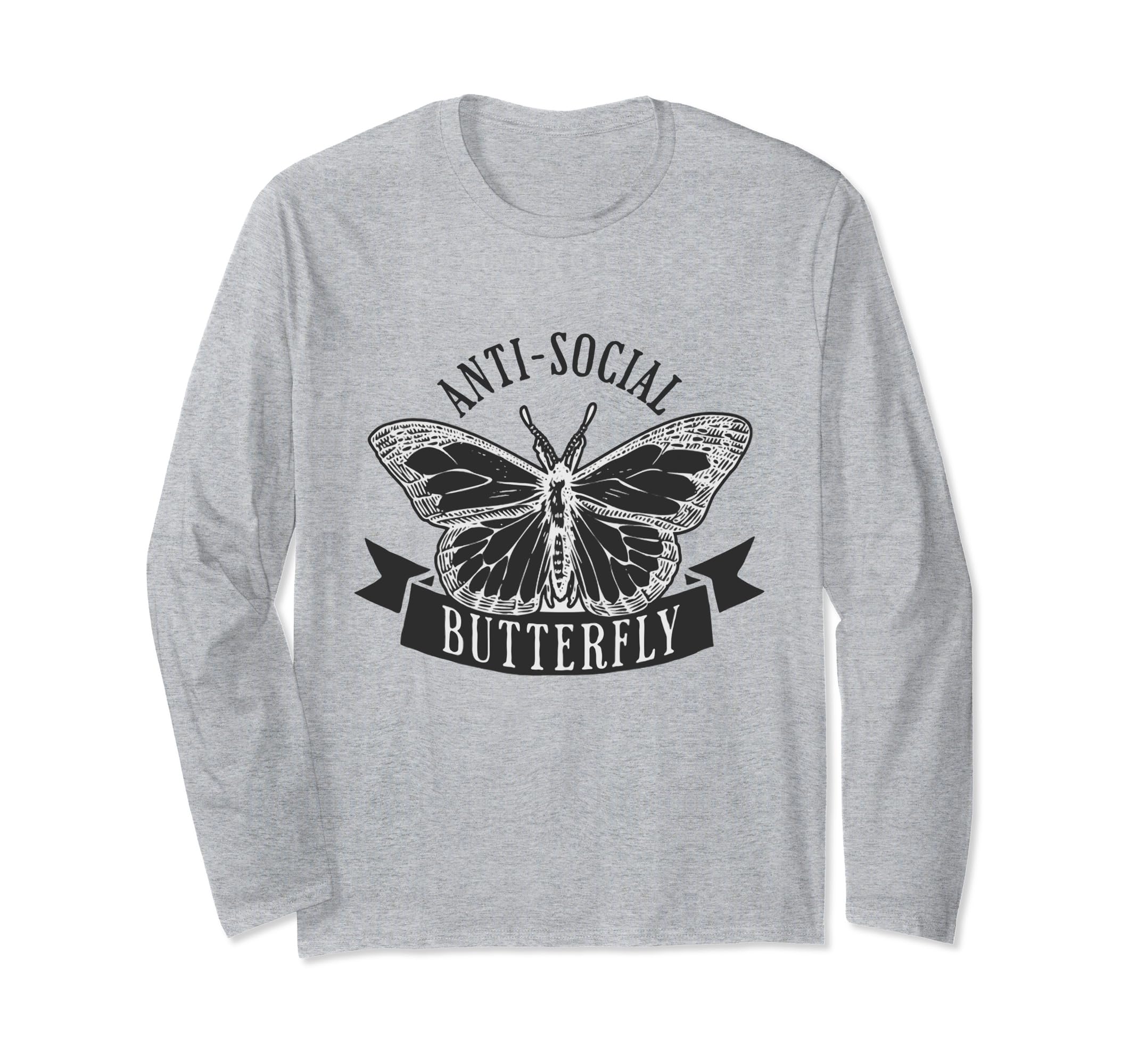 Anti Social Butterfly Anxiety T-Shirt - Casual Everyday Wear for Adults - T-Shirt, Sweatshirt, Hoodie
