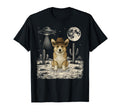 Funny Corgi Cowboy Western Dog Ufo T-Shirt - Graphic Print Men Women - T-Shirt, Sweatshirt, Hoodie