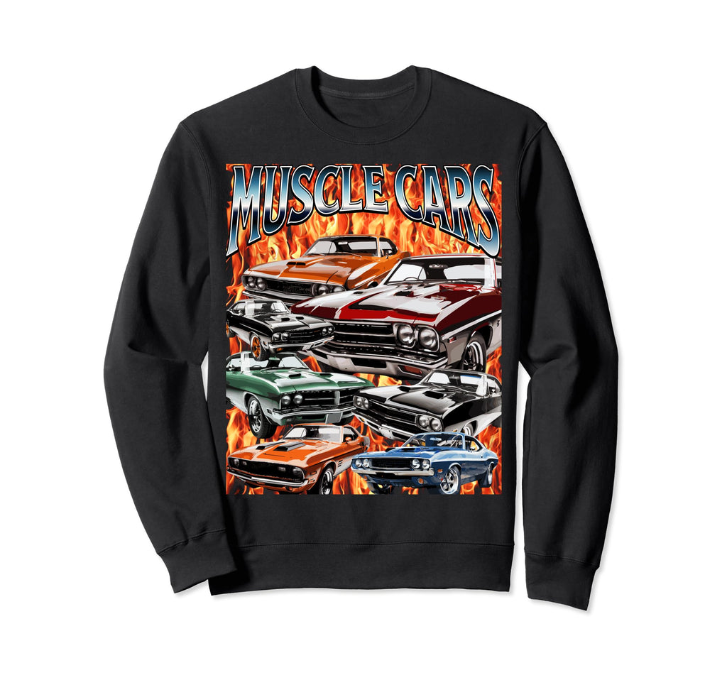 Muscle Cars 90S Car American Shows Fun Sweatshirt - Graphic Print Unisex - T-Shirt, Sweatshirt, Hoodie
