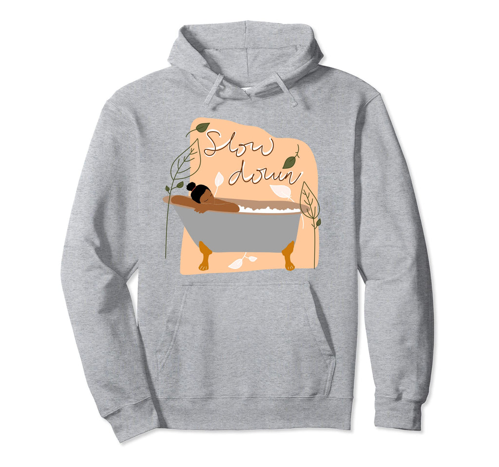 Self Care Slow Down Therapy Bubble Hoodie - Minimalist Print for Adults - T-Shirt, Sweatshirt, Hoodie