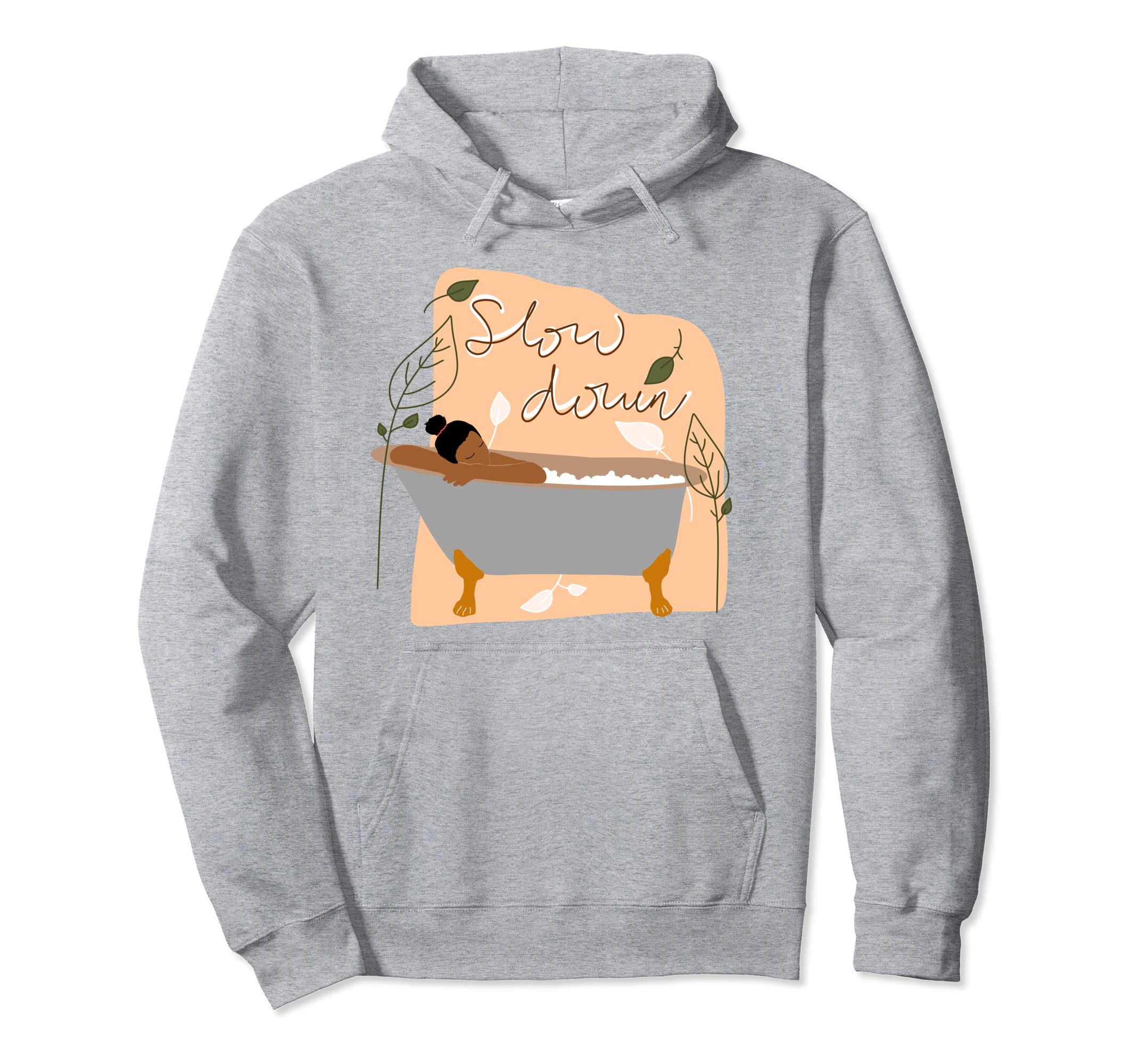 Self Care Slow Down Therapy Bubble Hoodie - Minimalist Print for Adults - T-Shirt, Sweatshirt, Hoodie