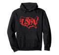 Usa Typography Patriotic 4Th July Hoodie - Minimalist Print Unisex - T-Shirt, Sweatshirt, Hoodie