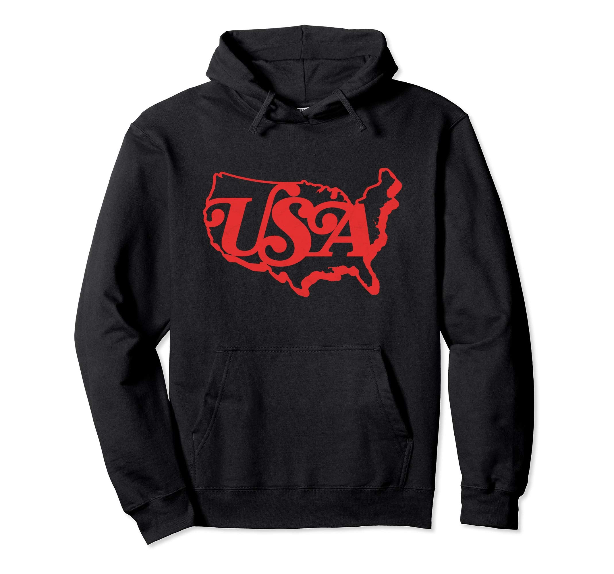 Usa Typography Patriotic 4Th July Hoodie - Minimalist Print Unisex - T-Shirt, Sweatshirt, Hoodie