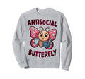 Groovy Anti Social Butterfly Sweatshirt - Custom Art Print Men Women - T-Shirt, Sweatshirt, Hoodie