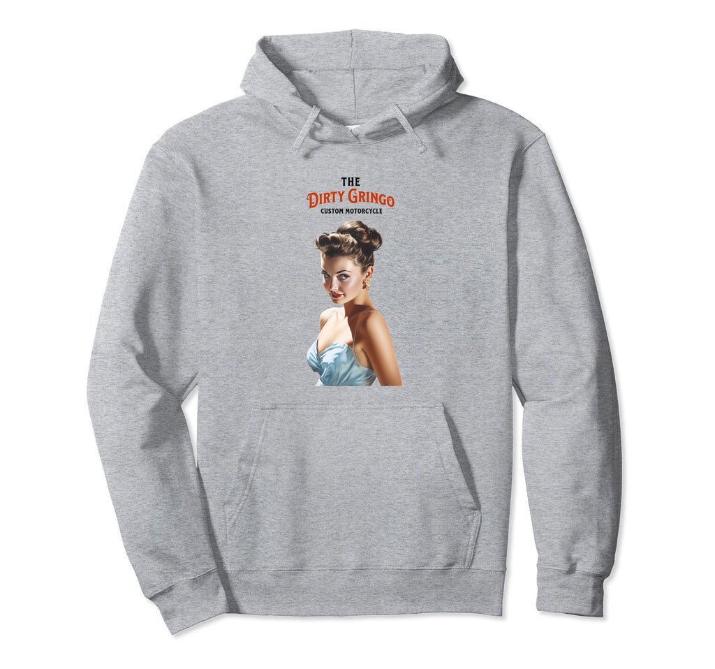 Dirty Gringo Custom Motorcycle Pinup Hoodie - Unique Graphic for Adults - T-Shirt, Sweatshirt, Hoodie