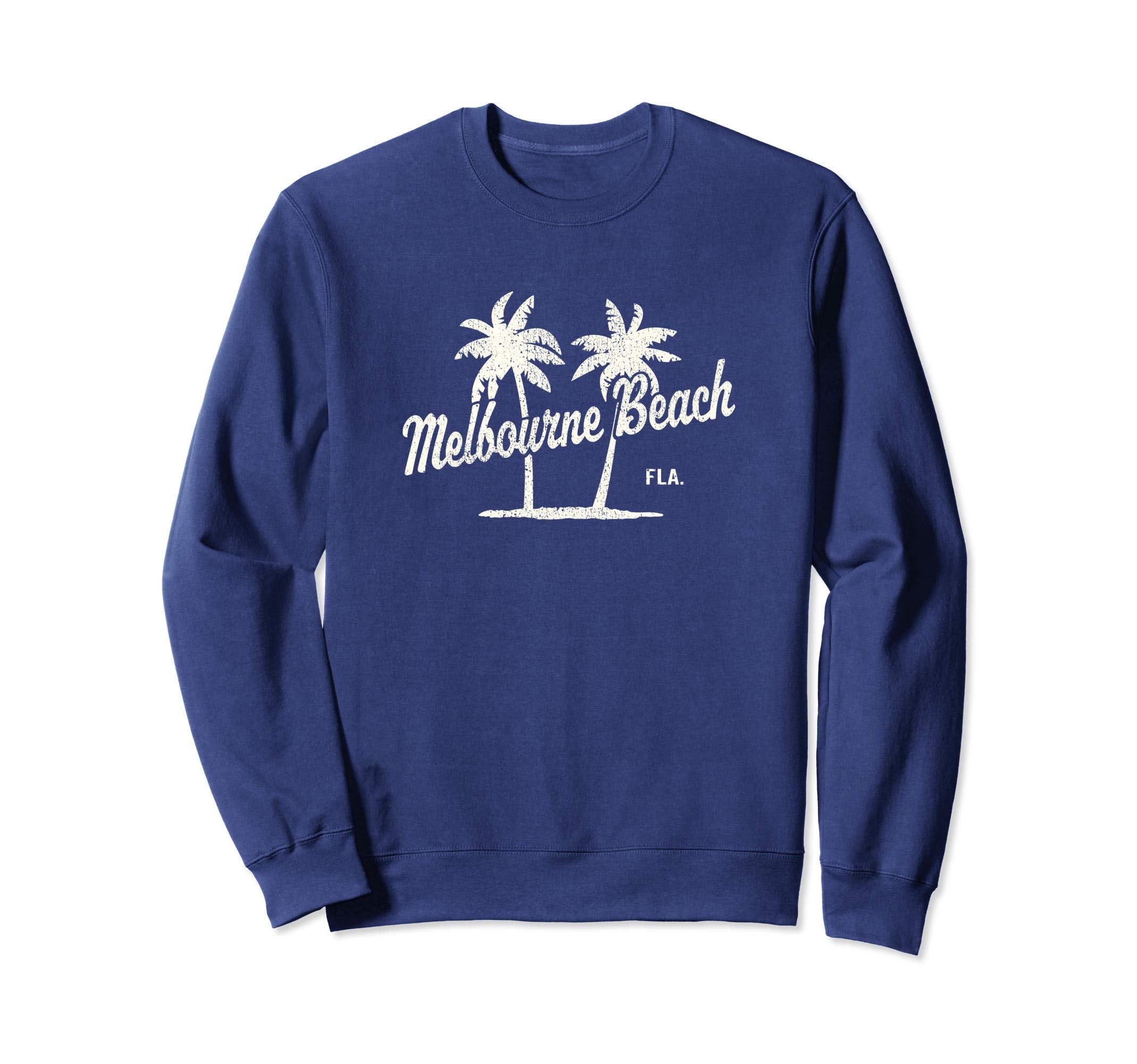 Melbourne Beach Florida 70S Palm Sweatshirt - Minimalist Print Men Women - T-Shirt, Sweatshirt, Hoodie