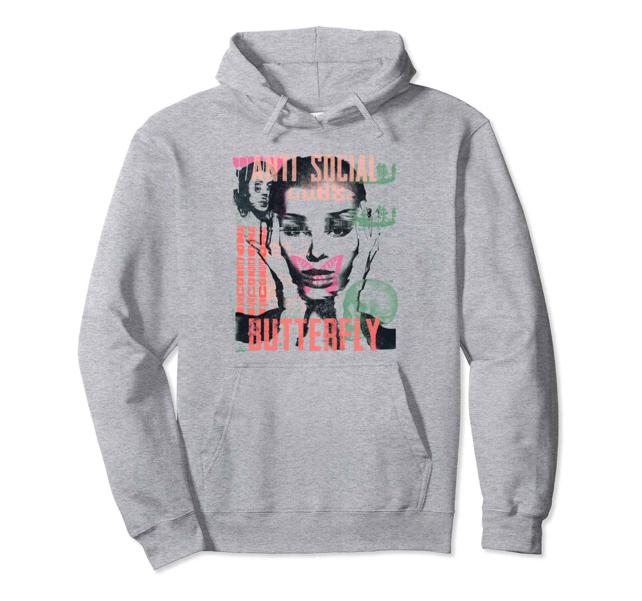 Antisocial Butterfly Fairy Grunge Hoodie - Novelty Apparel Men Women - T-Shirt, Sweatshirt, Hoodie