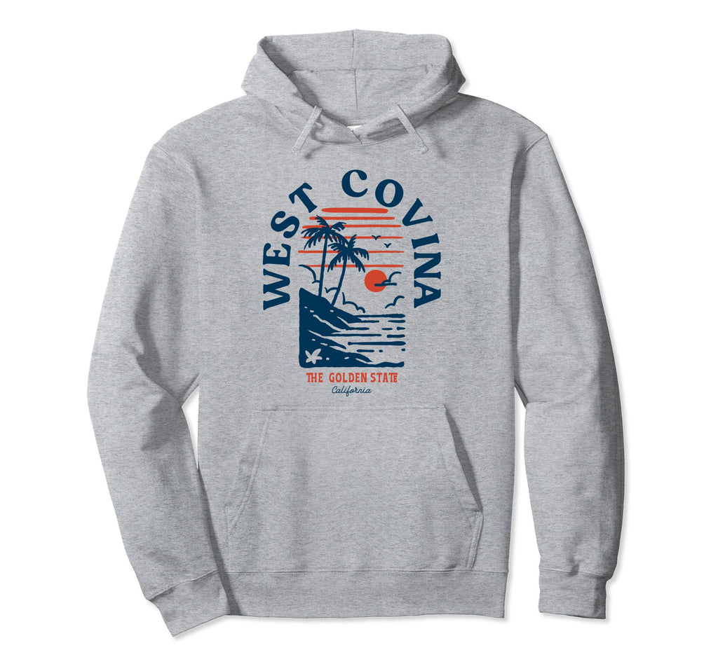 West Covina California Surfer Beach Hoodie - Fun Novelty Design Unisex - T-Shirt, Sweatshirt, Hoodie
