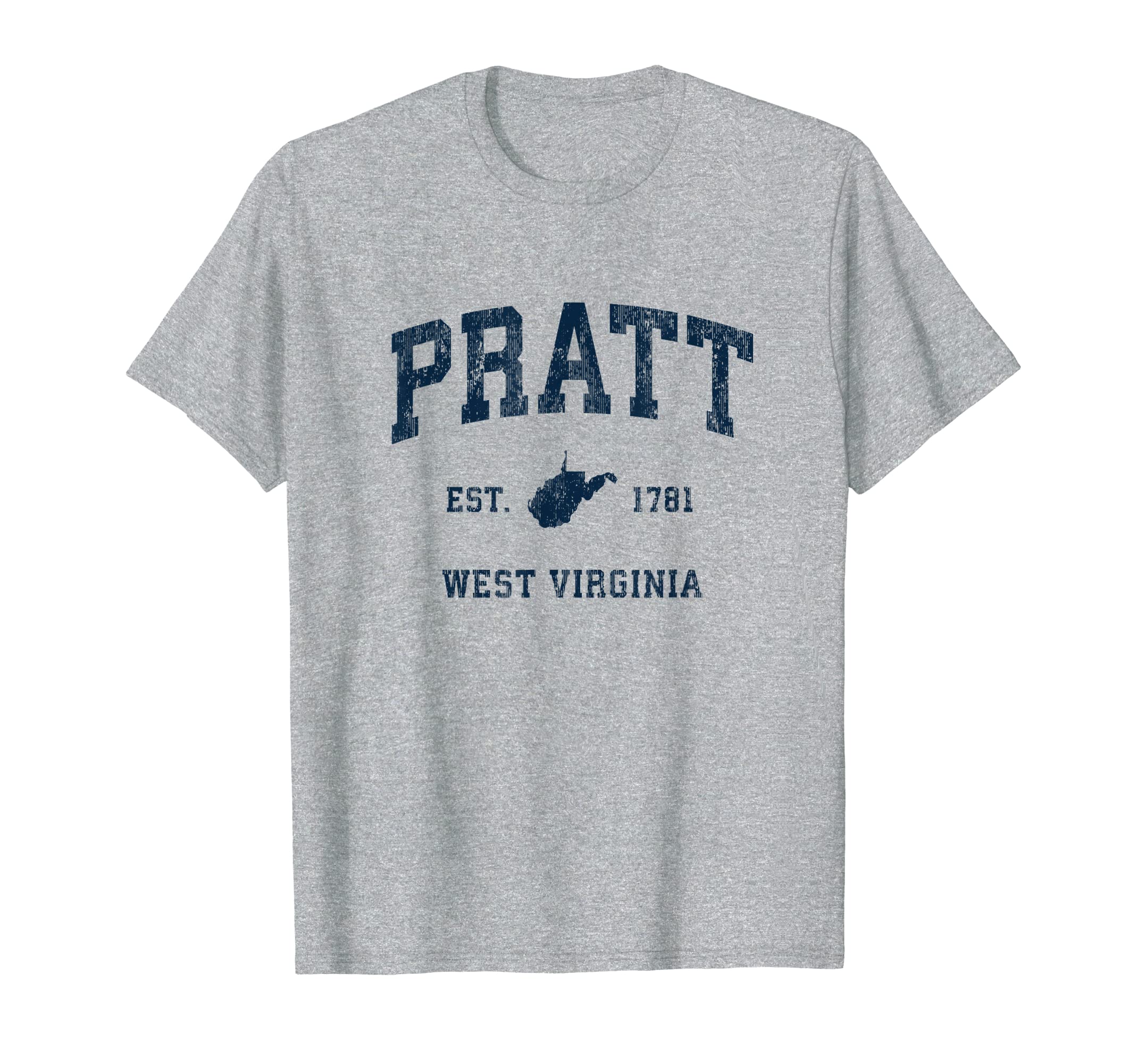 Pratt West Virginia Wv Athletic Navy T-Shirt - Custom Art Print for Adults - T-Shirt, Sweatshirt, Hoodie