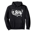 Usa Typography Patriotic 4Th July Hoodie - Aesthetic Graphic for Adults - T-Shirt, Sweatshirt, Hoodie