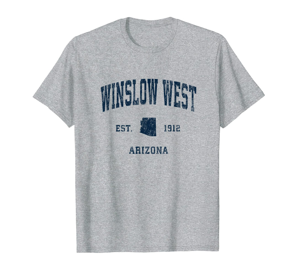 Winslow West Arizona Az Athletic Navy T-Shirt - Unique Graphic for Adults - T-Shirt, Sweatshirt, Hoodie