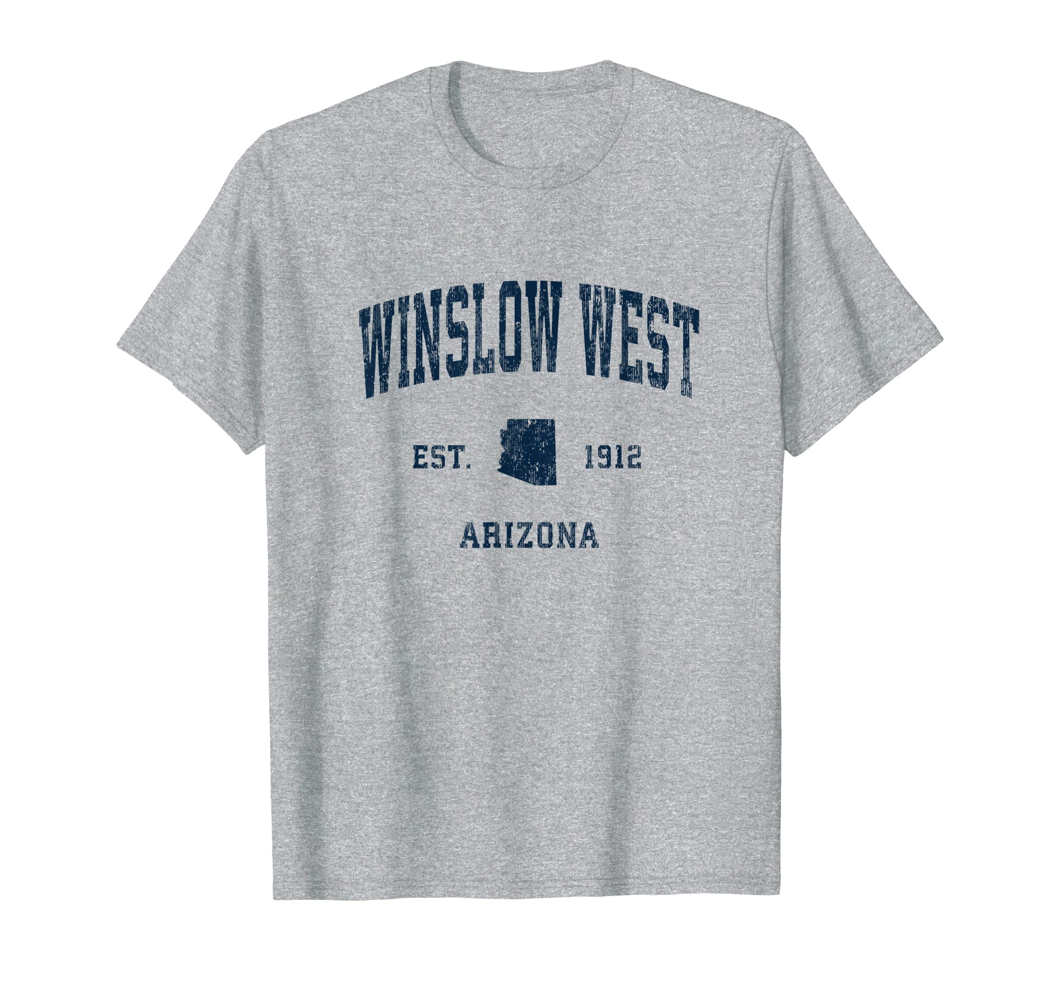 Winslow West Arizona Az Athletic Navy T-Shirt - Unique Graphic for Adults - T-Shirt, Sweatshirt, Hoodie