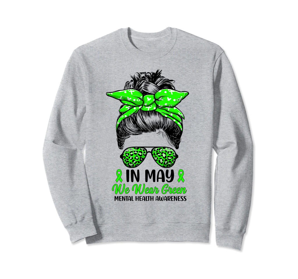 Green Messy Bun May We Wear Green Sweatshirt - Fun Novelty Design Unisex - T-Shirt, Sweatshirt, Hoodie
