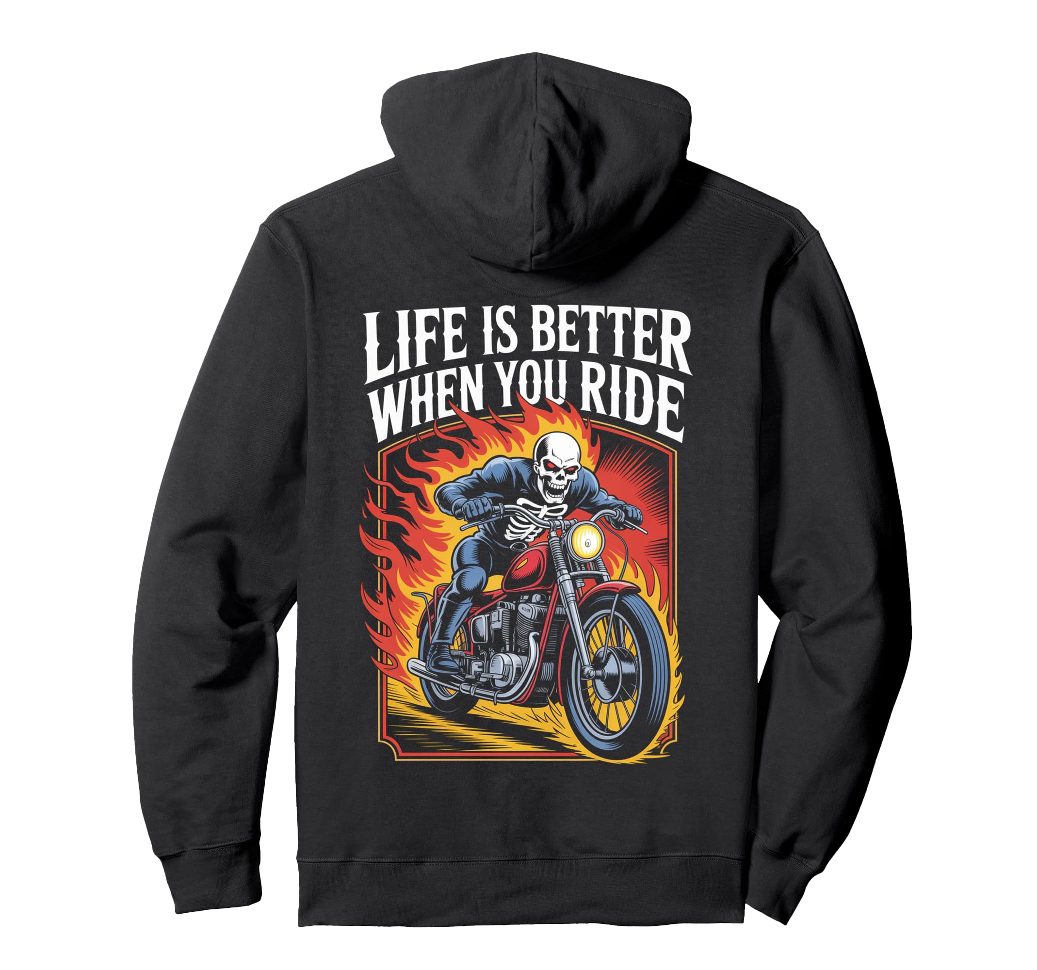 Funny Motorcycle Rider Riding Hoodie - Casual Everyday Wear for Adults - T-Shirt, Sweatshirt, Hoodie