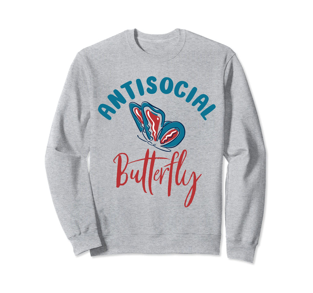 Antisocial Butterfly Antisocial Sweatshirt - Graphic Print Men Women - T-Shirt, Sweatshirt, Hoodie