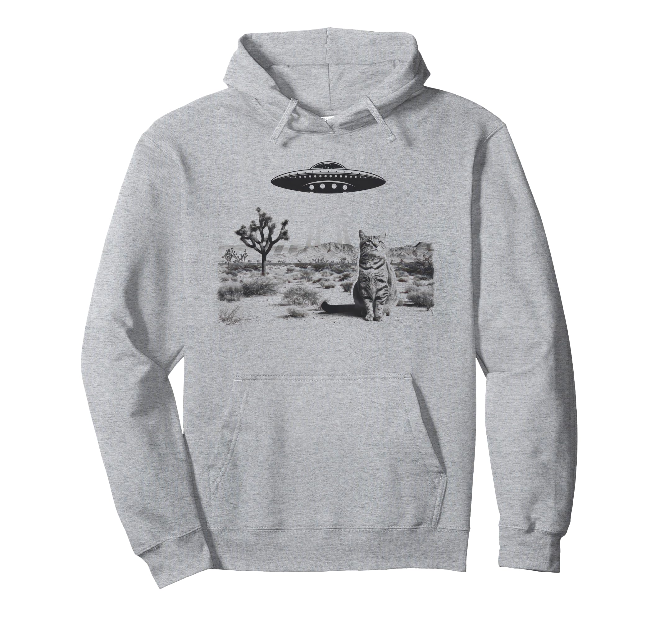 Ufo Cowboy Cat Western Kitten Wild West Hoodie - Trendy Graphic for Adults - T-Shirt, Sweatshirt, Hoodie