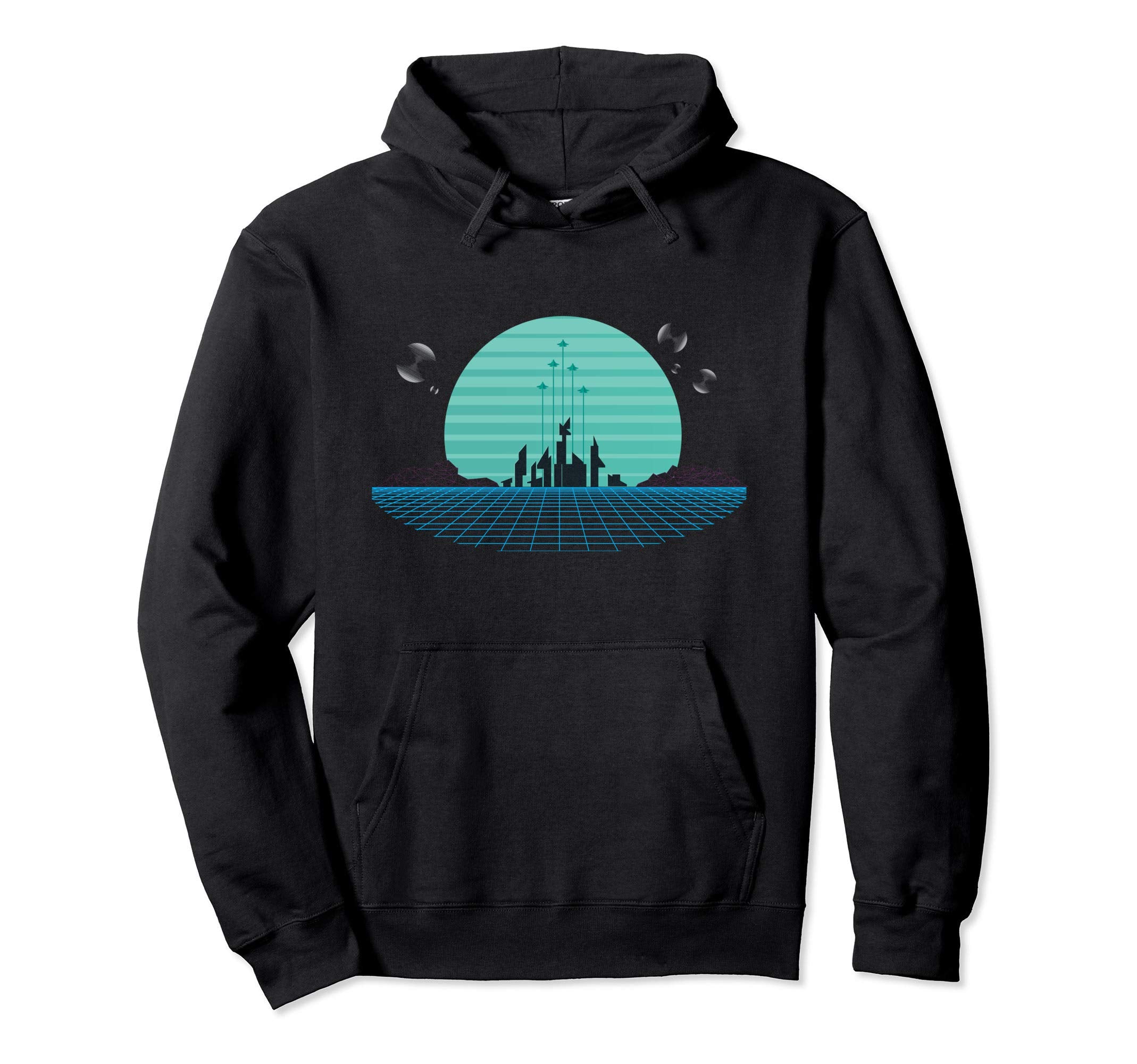 Sci Fi 80S Future Sunset Aesthetic Hoodie - Graphic Print for Adults - T-Shirt, Sweatshirt, Hoodie
