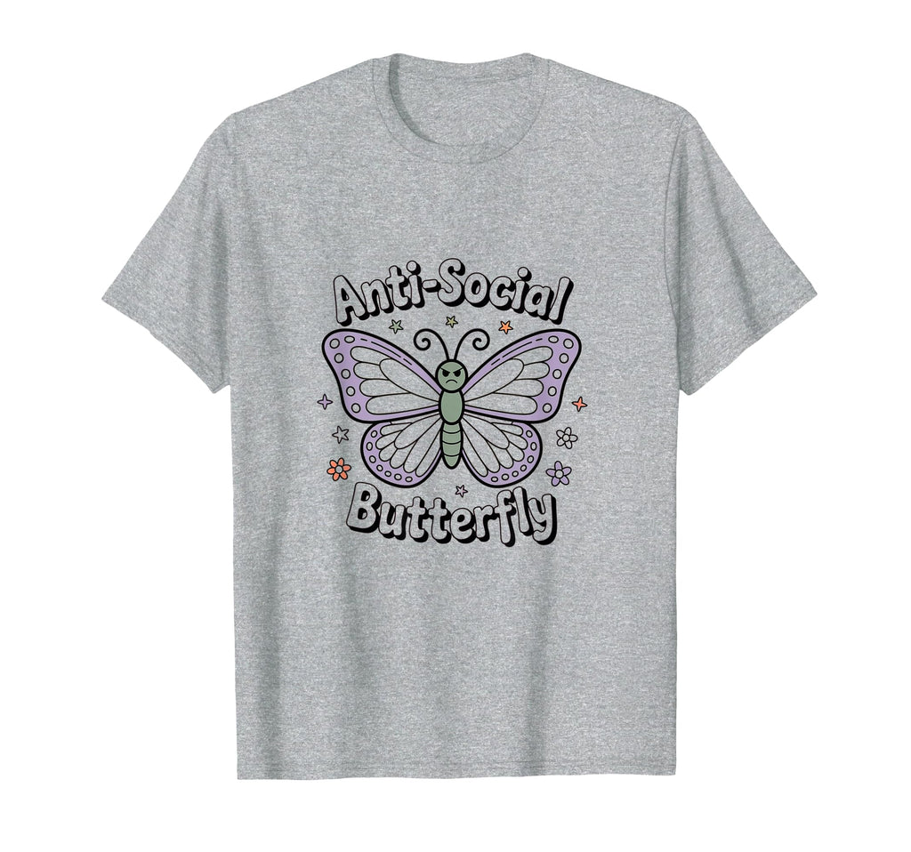 Antisocial Butterfly Aesthetic T-Shirt - Aesthetic Graphic for Adults - T-Shirt, Sweatshirt, Hoodie