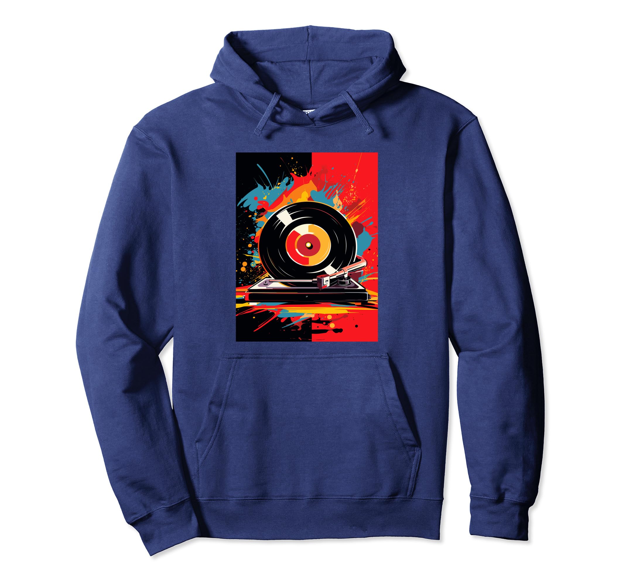 Vinyl Record Player Dj Music Hoodie - Aesthetic Graphic Unisex - T-Shirt, Sweatshirt, Hoodie