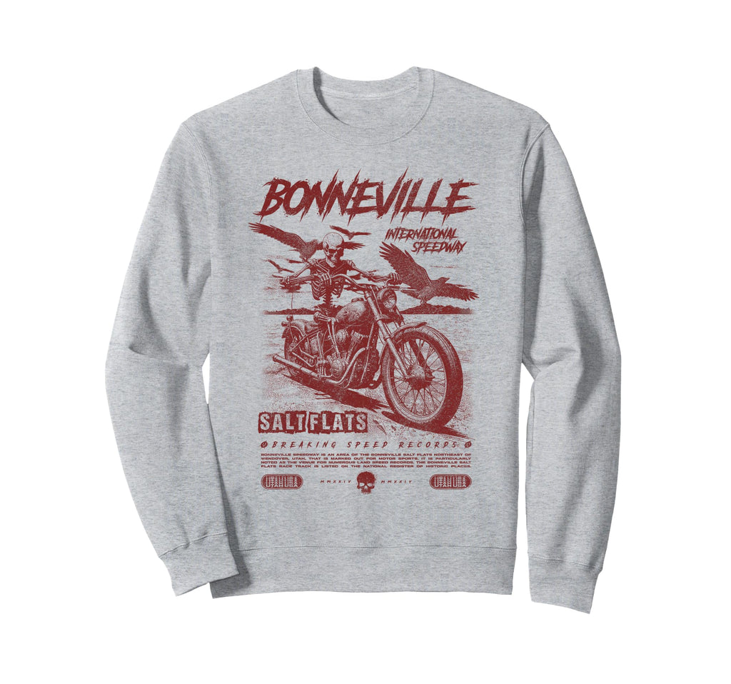Bonneville Salt Flats Motorcycle Sweatshirt - Trendy Graphic for Adults - T-Shirt, Sweatshirt, Hoodie