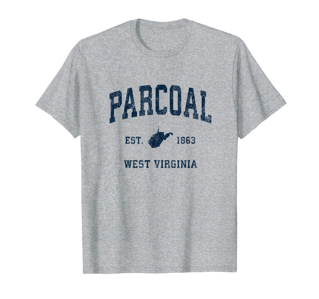 Parcoal West Virginia Wv Athletic T-Shirt - Minimalist Print for Adults - T-Shirt, Sweatshirt, Hoodie