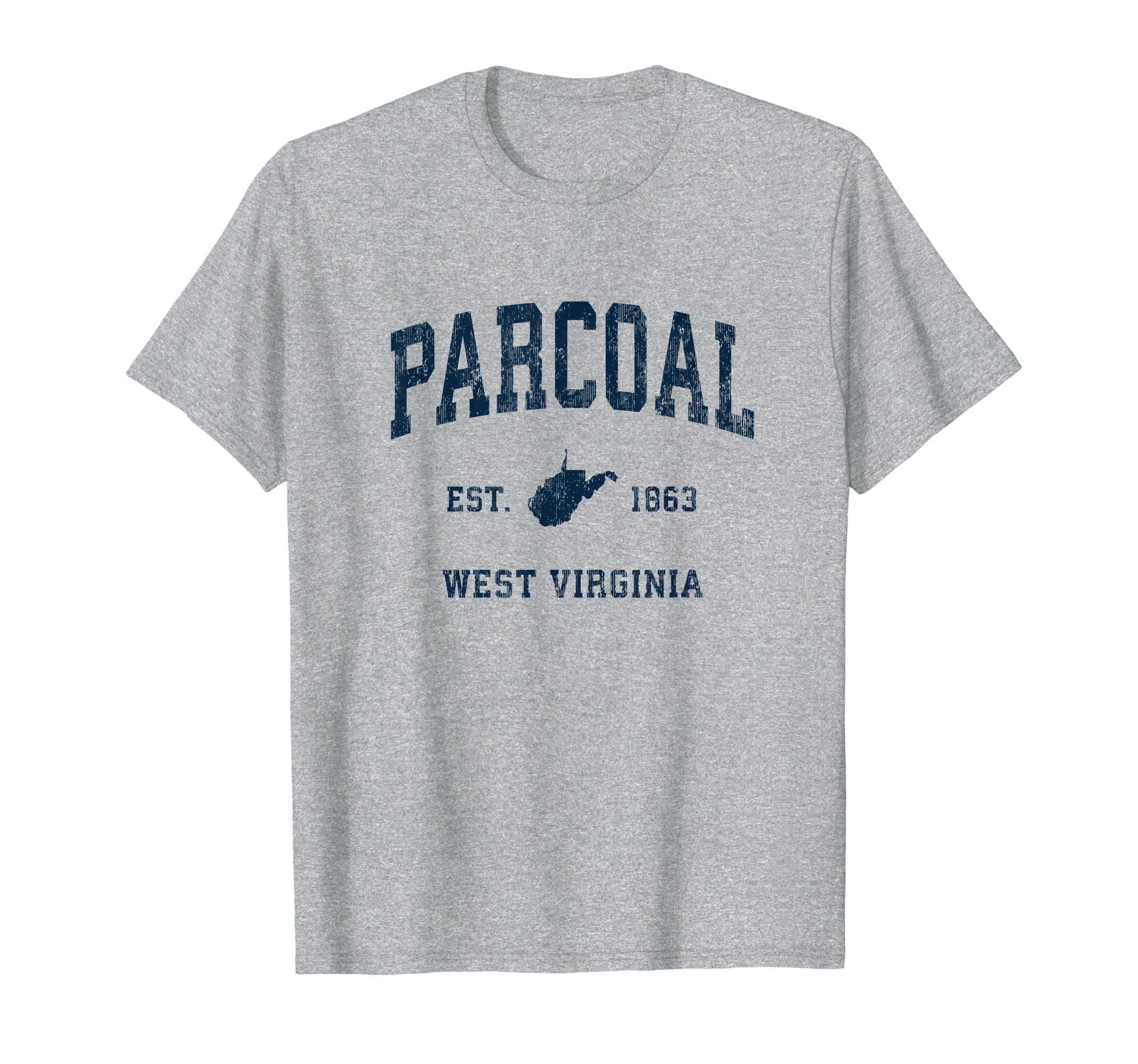 Parcoal West Virginia Wv Athletic T-Shirt - Minimalist Print for Adults - T-Shirt, Sweatshirt, Hoodie